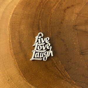 RETIRED James Avery Live Love Laugh Charm, Sterling Silver